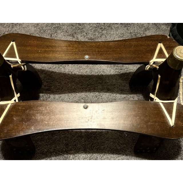 Wood Egyptian Camel Saddle Stool 1950 For Sale - Image 7 of 12