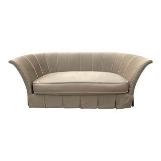 2000s Henredon Flare Arm Button Back Sofa For Sale