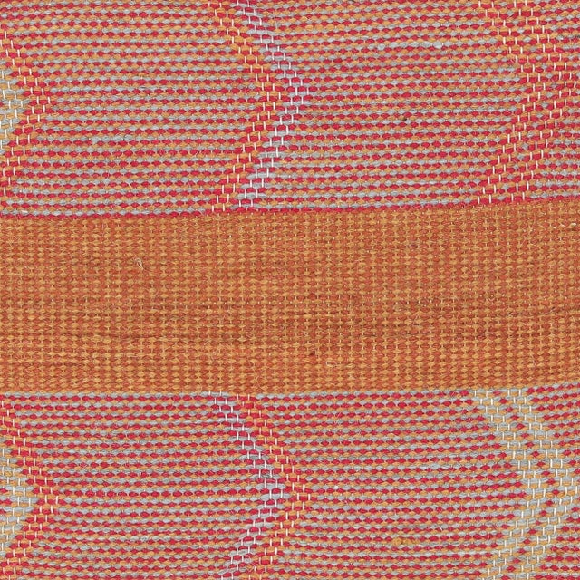 Mid-Century Modern Sunset Chevron Wool Pillow For Sale - Image 3 of 3