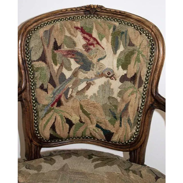 Textile French Regency Style Tapestry Arm Chairs - a Pair For Sale - Image 7 of 11