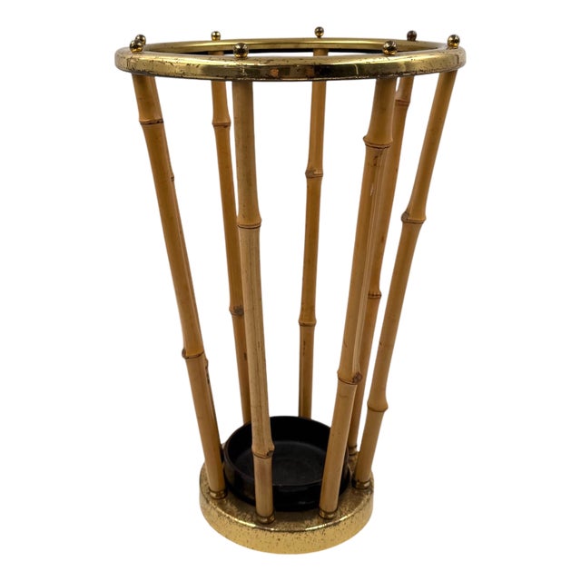 Hollywood Regency Bamboo Umbrella Rack, France 1970 For Sale