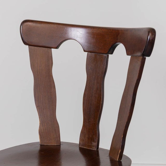 1950s French Wood Brutalist Chairs, Set of 8 For Sale - Image 10 of 18