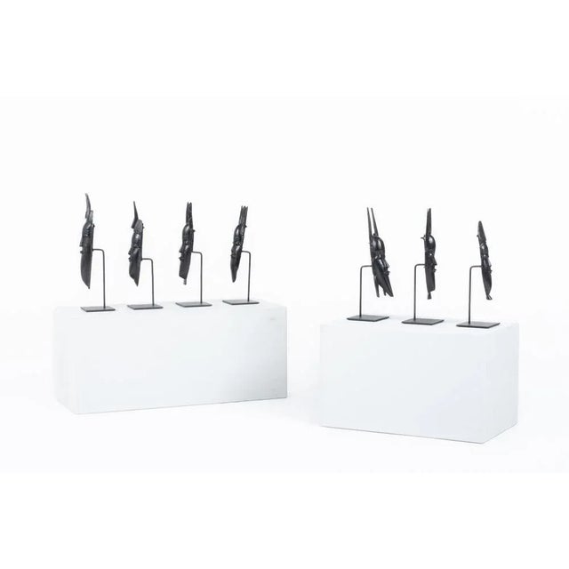 Senegalese Artist, Masks of the Seven Days of the Week, 1950, Ebony, Set of 7 For Sale - Image 4 of 12