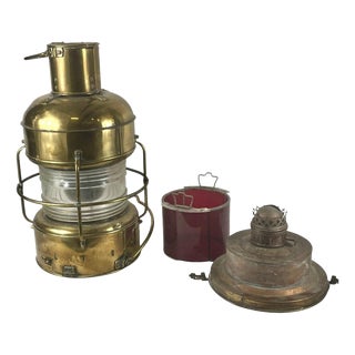 Large Antique Navigation Light Working on Oil from Nippon Sento For Sale
