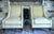 Transitional Custom Pair Pearson Wingback Jacquard Leaf Vine Transitional Chairs For Sale - Image 3 of 15