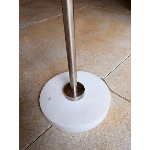 Arteriors Home Arteriors Home Silver Adjustable Easel Lamp With Marble Base For Sale - Image 4 of 5