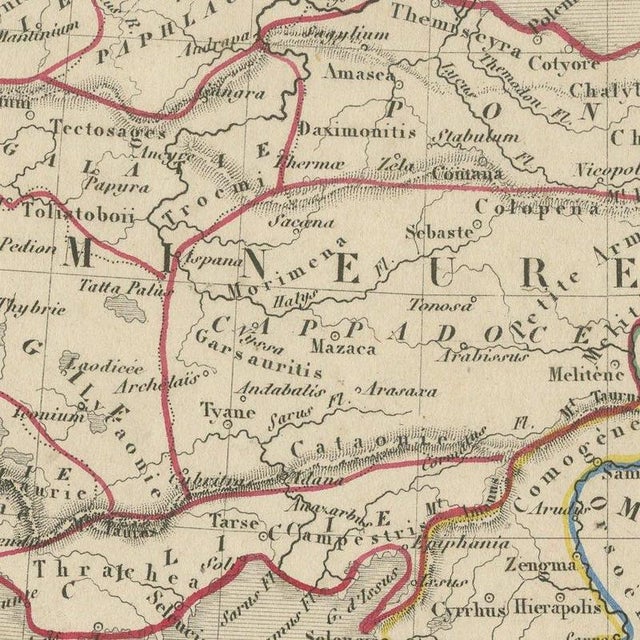 Antique Map of Asia Minor, 1845 For Sale - Image 6 of 12