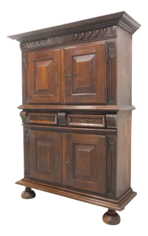 Late 19th Century Gothic Revival Spanish Oak Cabinet, 1890s
