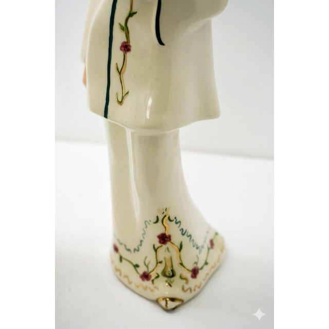 Hollywood Regency Vintage Hollywood Regency Signed Ceramic Asian Figures For Sale - Image 3 of 8