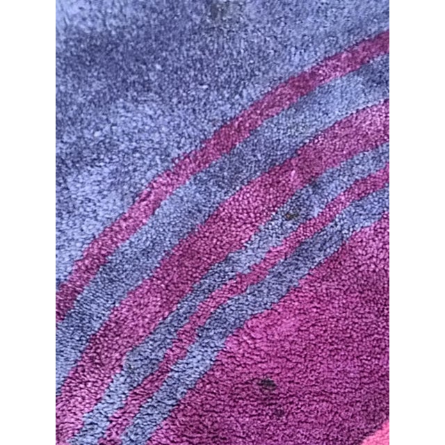 1970s Round Rug with Target Graphic Pattern by Ewald Kröner, 1970s For Sale - Image 5 of 11