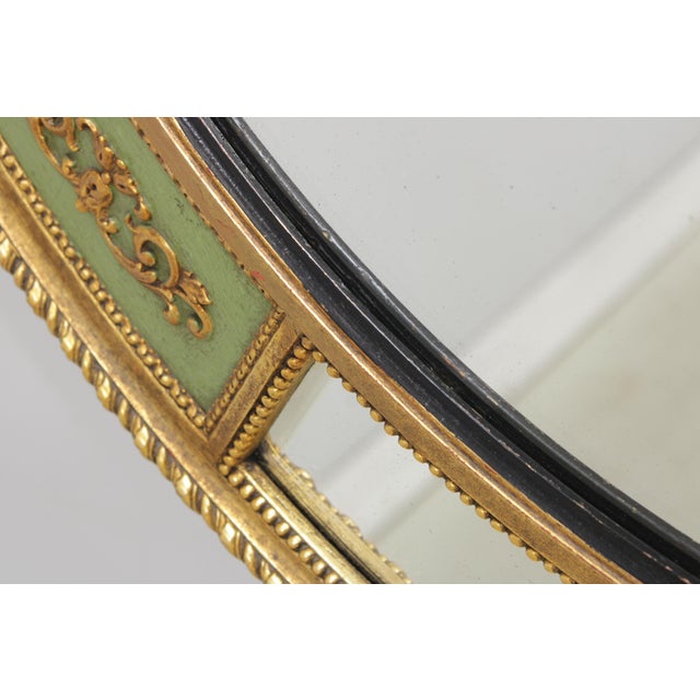 Vintage 1930s Louis XVI Style Parcel Gilt Mirror For Sale In Philadelphia - Image 6 of 16