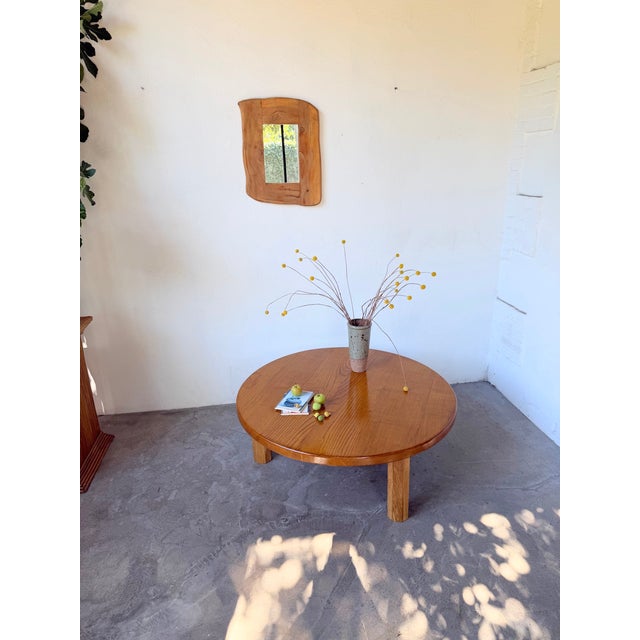 Brown Brutalist Organic Wooden Mirror, 1960s For Sale - Image 8 of 18