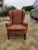 American 1980s Paisley Slip Covered Wingback Chair For Sale - Image 3 of 10