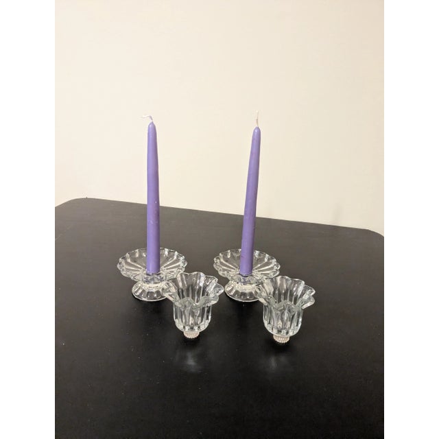 Vintage Partylite Chantilly Ruffled Candle Holders (4 Piece Set) This beautiful vintage 4-piece set of Partylite Chantilly...