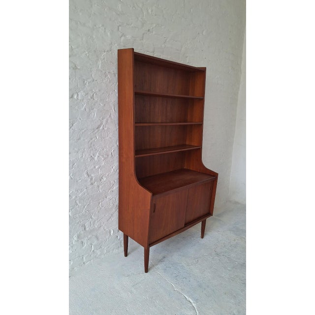 Vintage Danish Teak Bookshelf attributed to Johannes Sorth, 1960s For Sale - Image 6 of 6