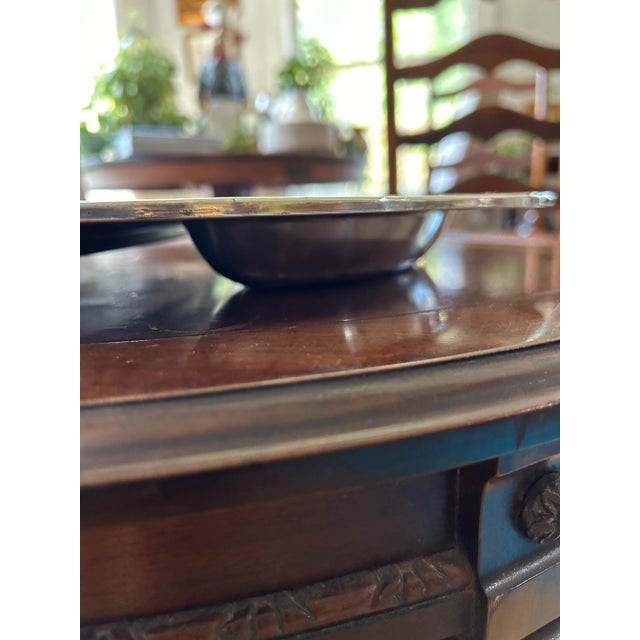 Silver Vintage 1957 Wm Rogers Silver Plate Victorian Rose Well and Tree Buffet Tray For Sale - Image 8 of 10