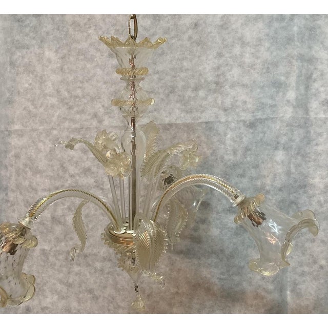 Vintage Murano Glass Chandelier For Sale - Image 11 of 18