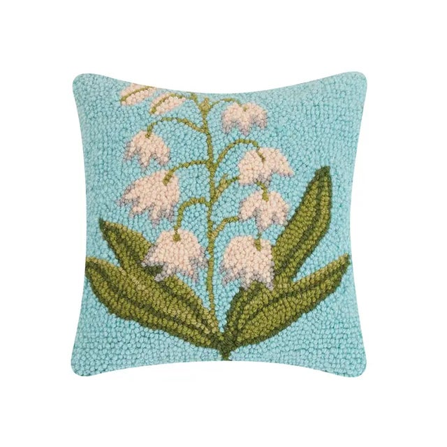 Spritely Home Lily Valley Hook Pillow, 10" x 10" For Sale - Image 4 of 4