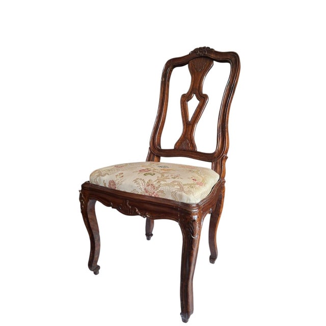Louis XV Genoese Chairs in Walnut, 1750, Set of 8 For Sale - Image 6 of 18
