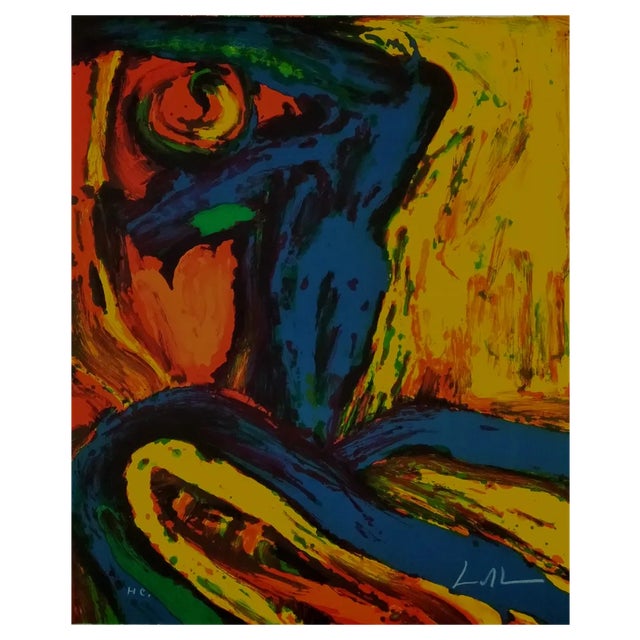 Bengt Lindstrom, Composition, 1985, Lithograph For Sale