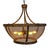 Aged iron chandelier defined by its hand-finished patina and airy mesh basket form, striking a balance between industrial...