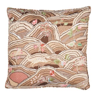 Schumacher Rolling Hills 20" Pillow in Mocha For Sale