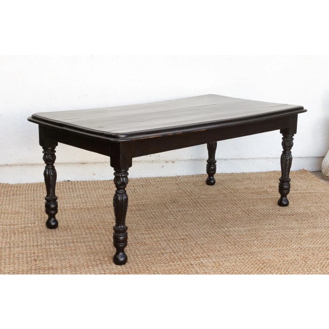 English Rare Original Anglo Indian Dining Table For Sale - Image 3 of 8