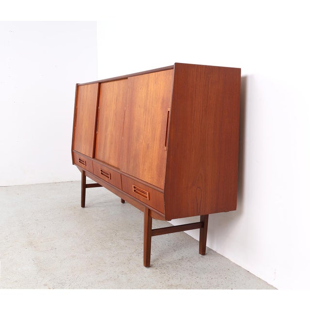 Danish Teak Highboard with Bar Section, 1960s For Sale - Image 6 of 16