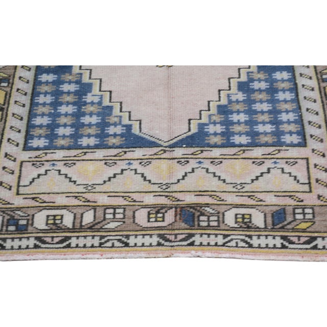1960s Vintage Turkish Anatolian Hand Knotted Wool Rug, 3'5X7 For Sale - Image 5 of 6
