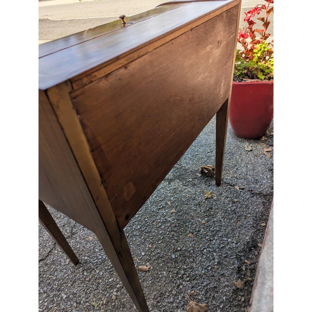 Mid-Century Modern Antique Flip Top Desk For Sale - Image 3 of 18