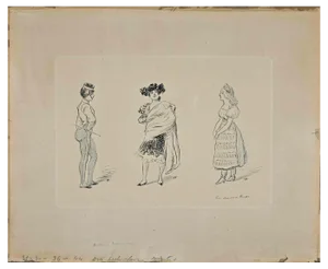 Adolphe Willette, Characters, Late 19th Century, Drawing