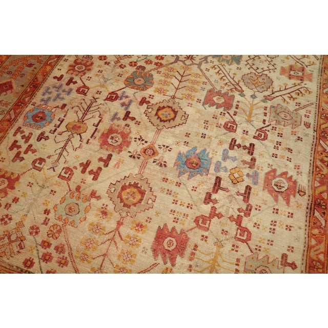 Late 19th Century Antique Zabihi Collection Turkish Oushak Rug - 8'2" x 9'10" For Sale In New York - Image 6 of 10