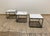 Milo Baughman Vintage Mid Century Designer Open Frame Marble Tables - Set of 3 For Sale - Image 4 of 7