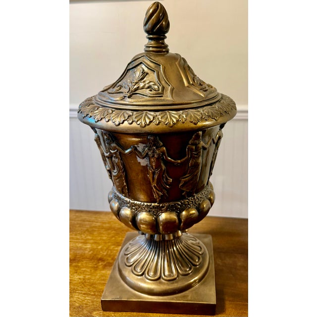 Early 21st Century Campana Urn With Classical Figures For Sale - Image 5 of 12