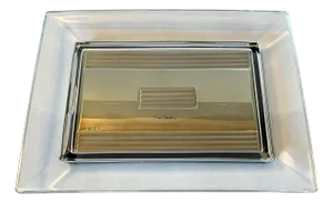 Pierre Cardin Rectangular Sterling Glass Vide Poche