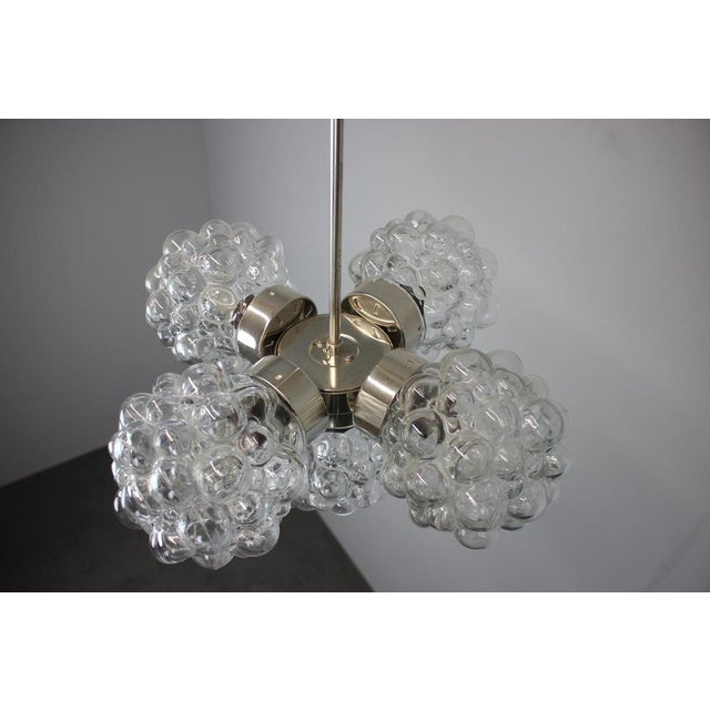 Bubble Glass Chandelier attributed to Kamenický Šenov, Czechoslovakia, 1970s For Sale - Image 10 of 17