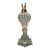 Antique Eapg Bullseye Fleur-De-Lis Glass Whale Oil Lamp Camphene Flint 1850s For Sale