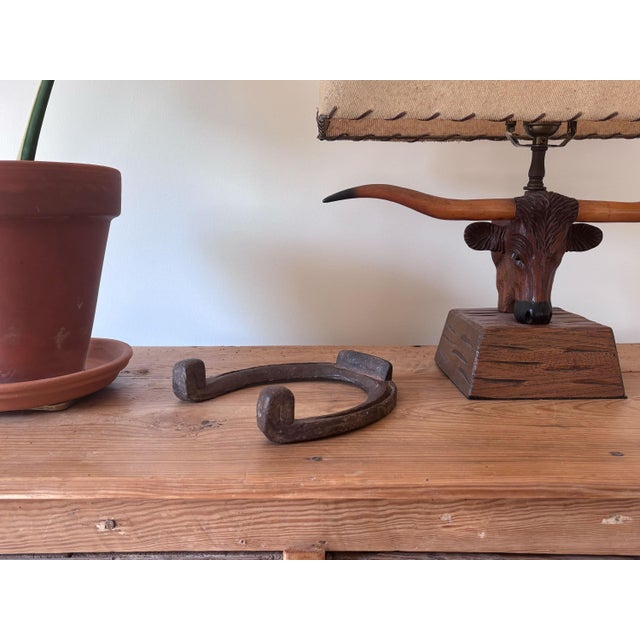 Farmhouse 1900s Large Antique Draft Horse Horseshoe For Sale - Image 3 of 8