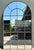 Vintage Monumental Arched Wrought Iron Mirror With Patinated Mullion Detail For Sale - Image 11 of 12