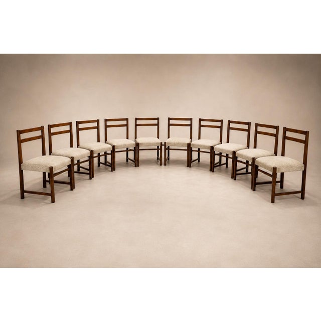 Monumental Set of Twelve Brazilian Modern Rosewood Dining Chairs by Celina Brazil, 1960s For Sale - Image 13 of 18