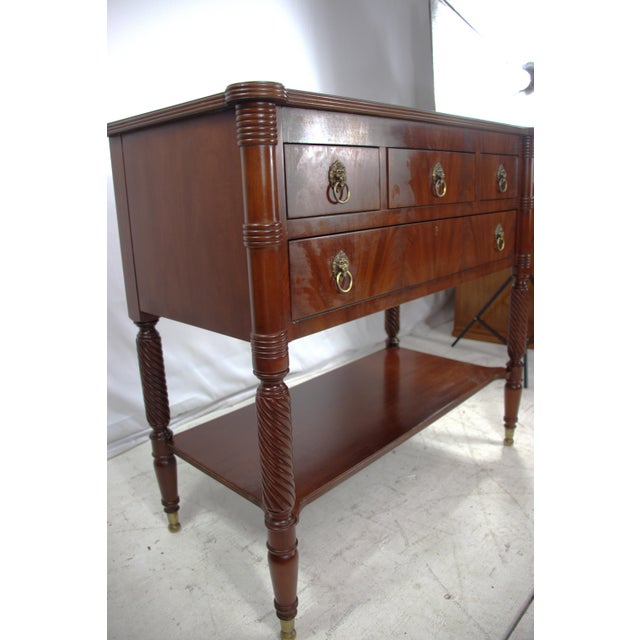 Brown Late 20th Century Federal Style Mahogany Server For Sale - Image 8 of 10