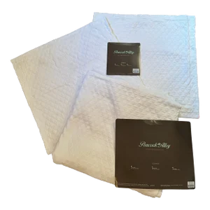 Peacock Alley White Lattice Brandi Matelasse Coverlet and Shams - 3 Piece Set