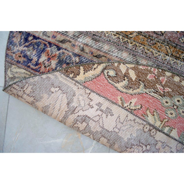 Hand Knotted Turkish Round Rug Bohor Decor Area Rug - 5'1" Diameter For Sale - Image 12 of 12