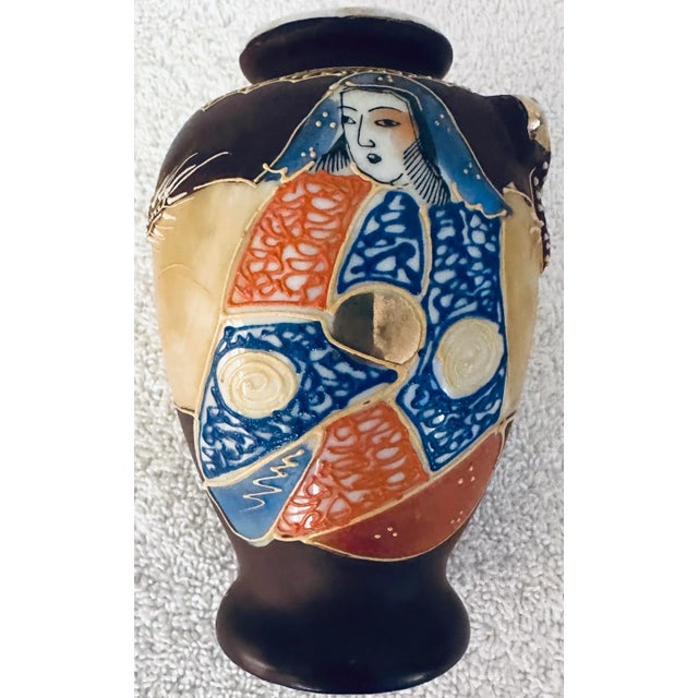 Vintage Mini Japanese Vases Hand-Painted 24k Gold Detail - a Set of 11 For Sale In Birmingham - Image 6 of 8