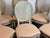 Ivory Vintage French Louis XVI Style Oval Cane Back Dining Chairs, Set of 6, C. 1970s For Sale - Image 8 of 17