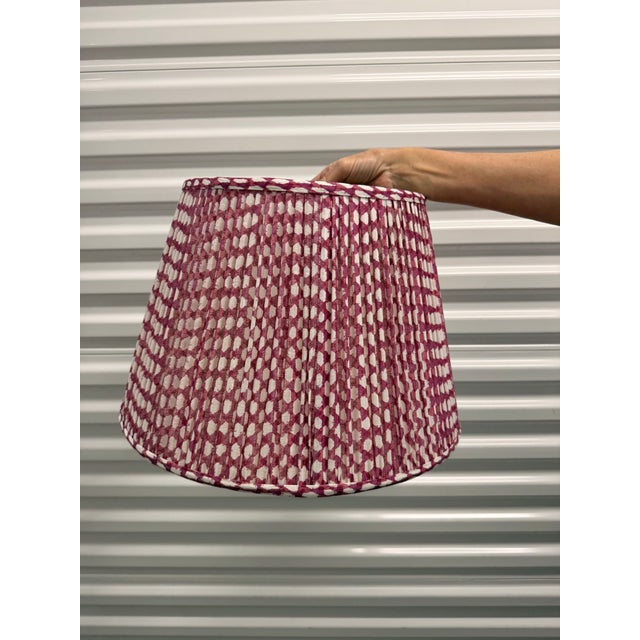 Fermoie 18" Inch Gathered Bedwyn Fuchsia Wicker Lampshade For Sale In Phoenix - Image 6 of 6