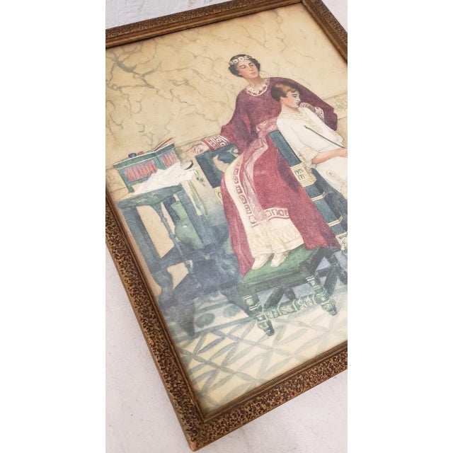 Emily Costain Original Watercolor on Paper C.1923 For Sale In San Francisco - Image 6 of 8