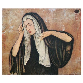 After Walter Sauer, Pleureuse, 1930, Chromotype Etching For Sale