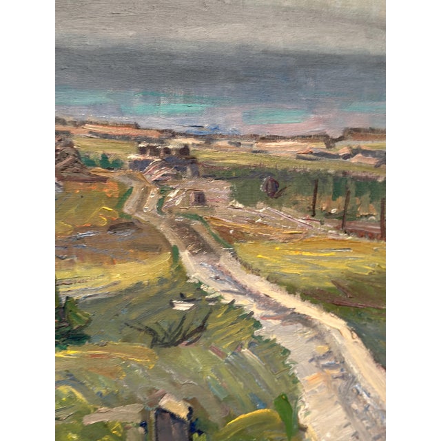 Georg Lodström, Coastal Scene with Horses, 1947, Oil on Canvas For Sale - Image 8 of 18