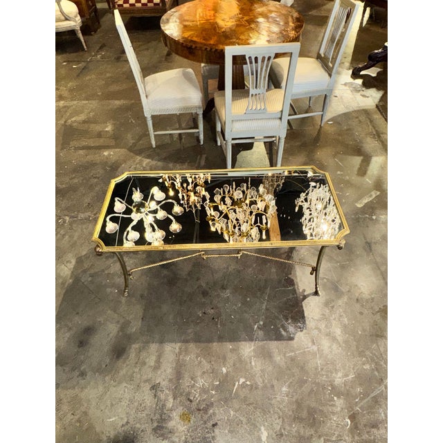 Italian Maison Bagues Design Gilt Brass Coffee Table For Sale In Dallas - Image 6 of 8